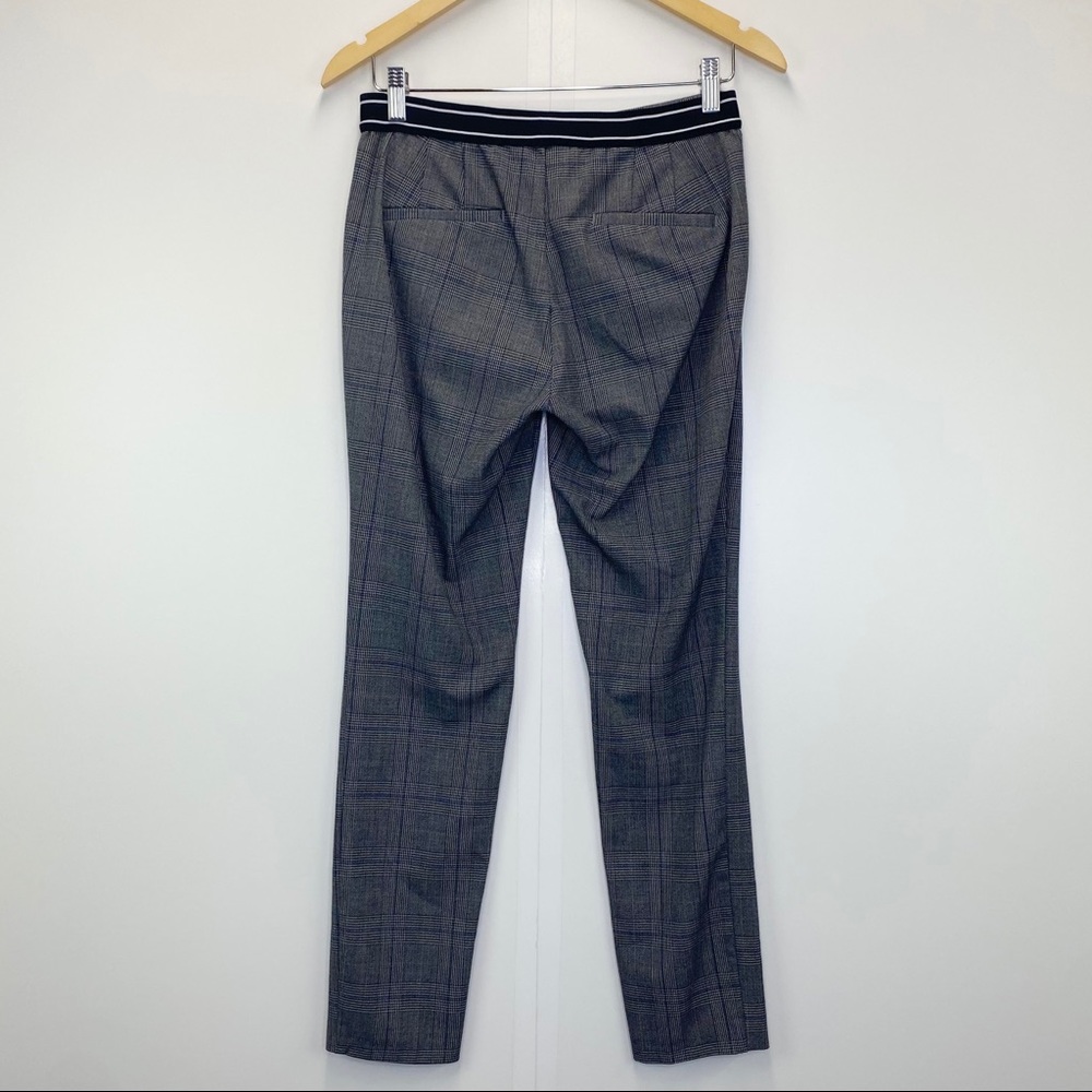 Zara Check Plaid Jogger Waist Comfortable Work Pants - Picture 4 of 8